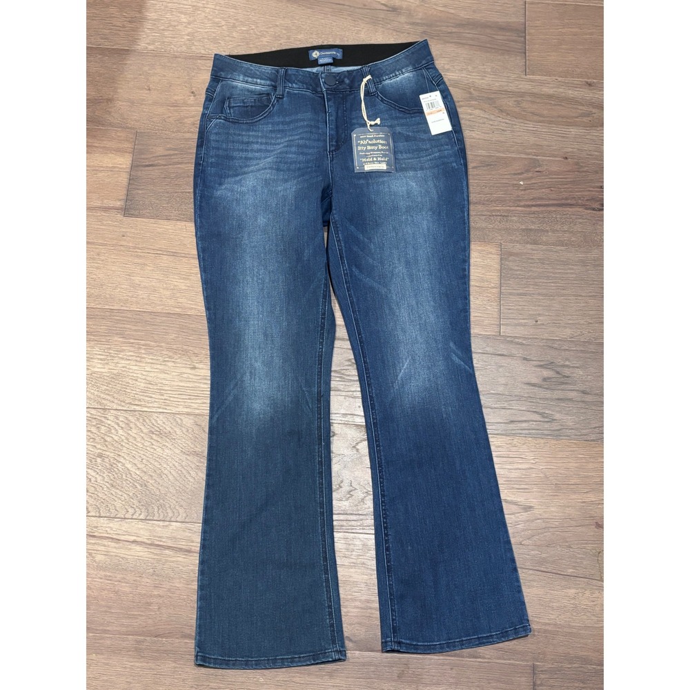 Democracy Ab-solution Itty Bitty Bootcut Jeans 14W Blue Luxe Touch Premium NWT